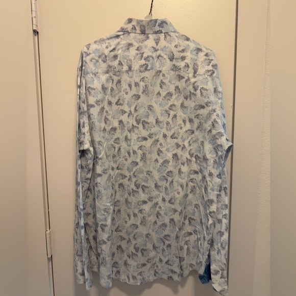 Bugatchi Uomo Men’s XL Shaped Fit ‘Feathers’ LA Dress Shirt - Picture 5 of 12